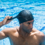 3D Elastic Professional Silica Gel Swimming Cap Waterproof Ear Protection