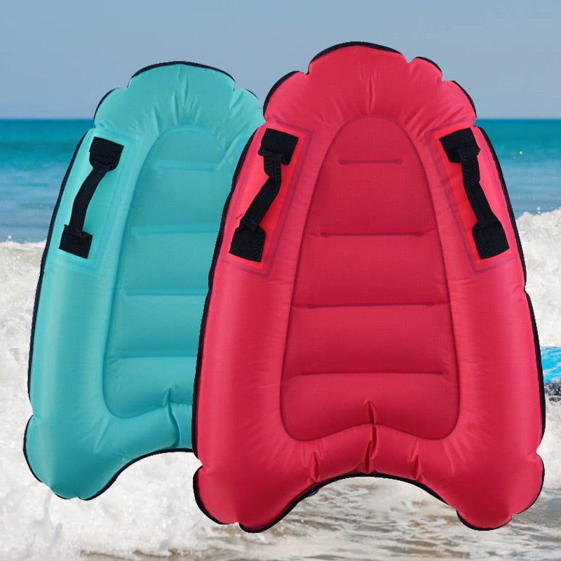 Outdoor Inflatable Surfboard Solid Color Buoy Kickboard Kids