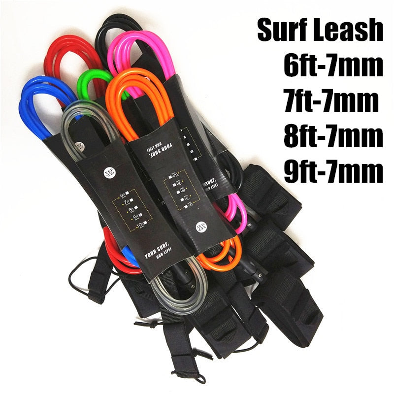 1pc Straight Leash 6ft,7ft,8ft,9ft 7mm Surfboard Leash Yep.surf Super