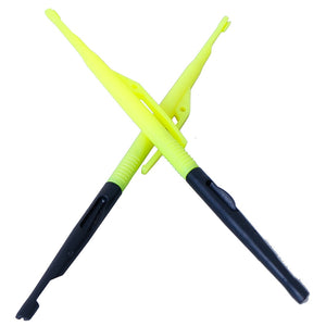 2Pcs Fly Fishing Hooks Tying Tools Fish Unhook Extractor Detacher Plastic Hook Remover Disgorger Knot Picker Tier Yellow + Black