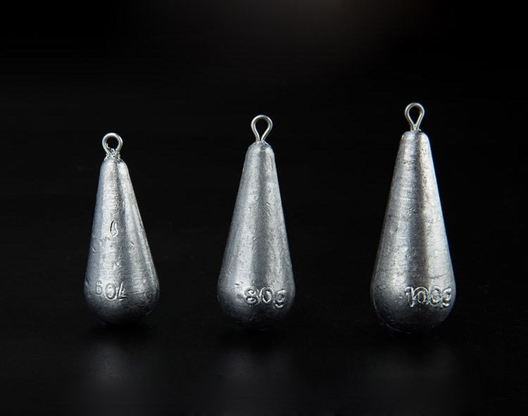10g/20g/30g/40g/50g/60g/70g/80g/100g water droplets lead weights fishing lead sinkers Plumb bob plumbum fishing accessories
