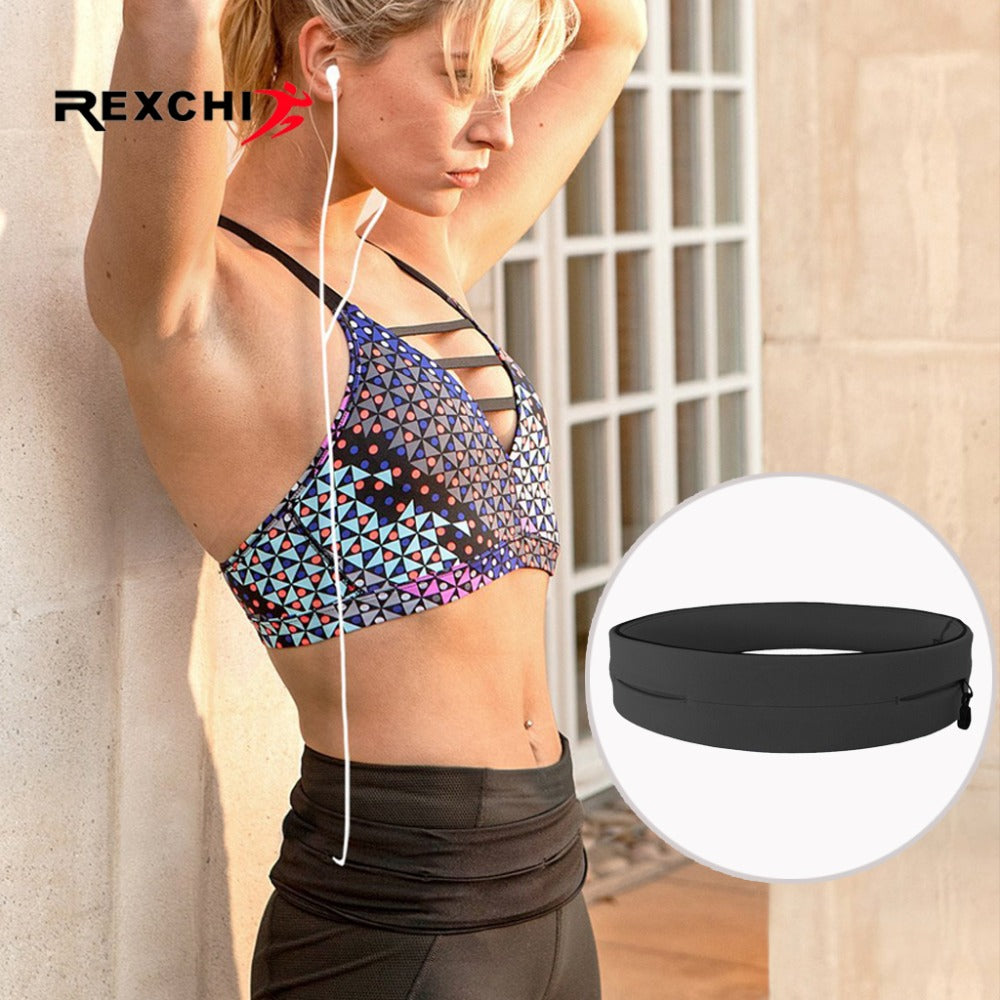 REXCHI Ultralight Running Belt for Men Women Sports Waist Bag Elastic Phone Holder Pack Hiding Anti-thief Sport Accessories
