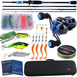 Rod and Casting Reel Set 100M Fishing Line Lures Hooks