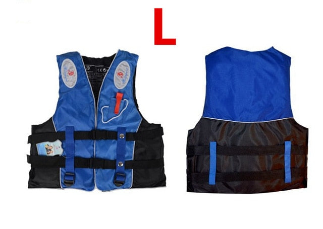 Polyester Adult Life Vest Jacket Water Sports Man kids Jacket Swimming Boating Ski Drifting Life Vest with Whistle M-XXXL Sizes