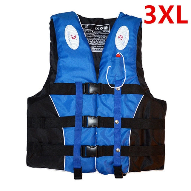 Polyester Adult Life Vest Jacket Water Sports Man kids Jacket Swimming Boating Ski Drifting Life Vest with Whistle M-XXXL Sizes