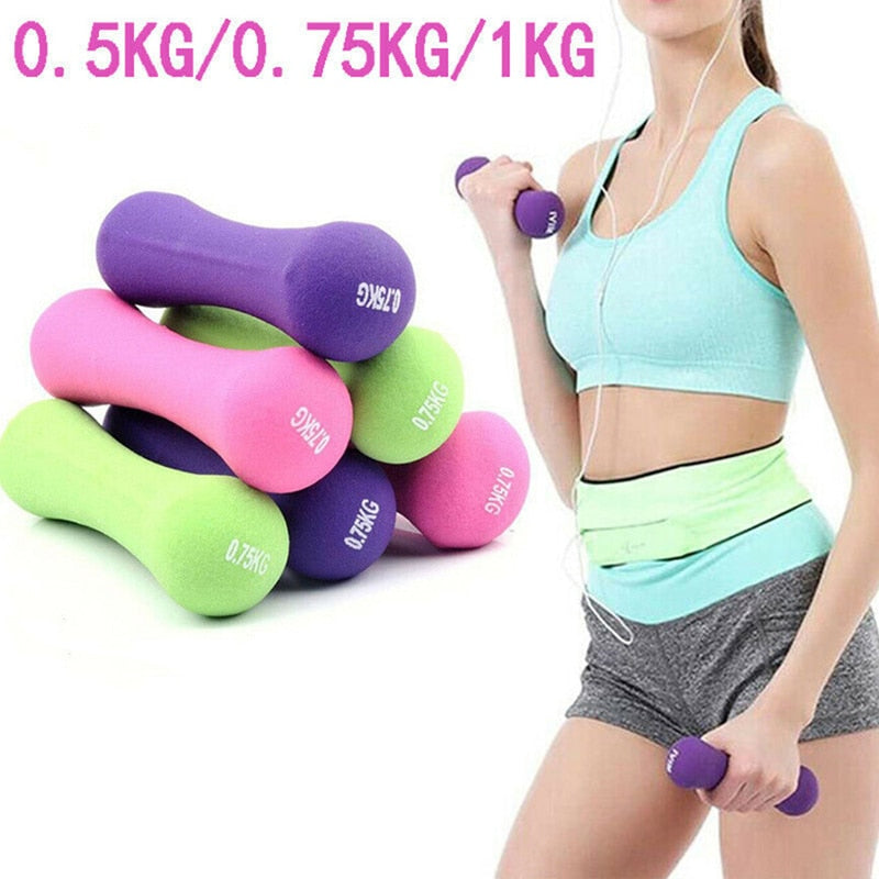 2 PCS Yoga Dumbell Outdoor Plastic Fitness Equipment Kidsg