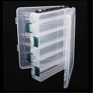 Double side 10 Compartment Fishing Bait Lure Hooks Box Bait Storage Case Fishing Tool Tackle Organizer Sorting Box for Pesca