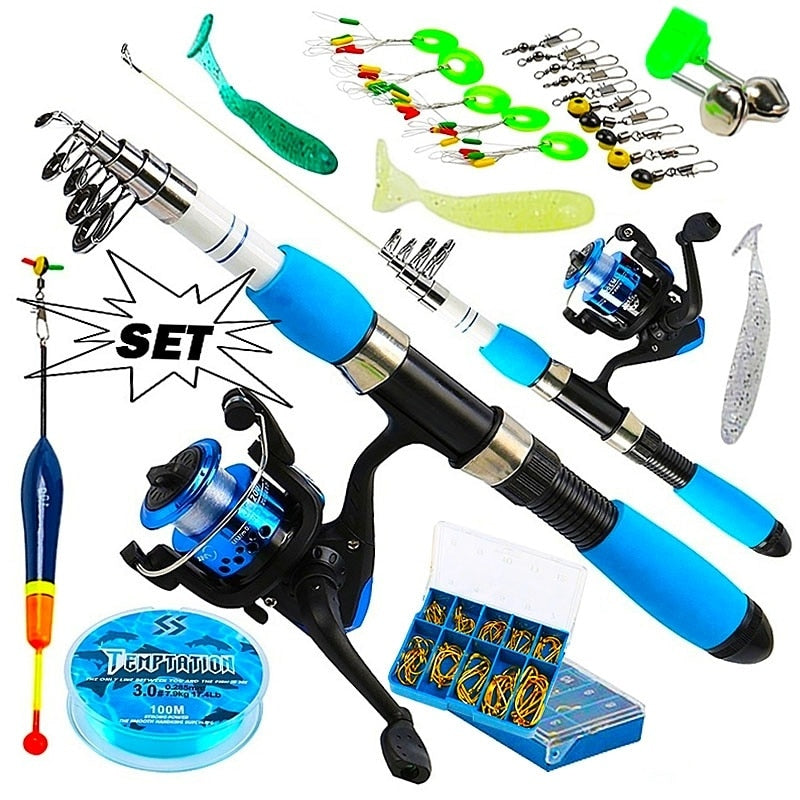 Fishing Rod Full Kits with Telescopic Fishing