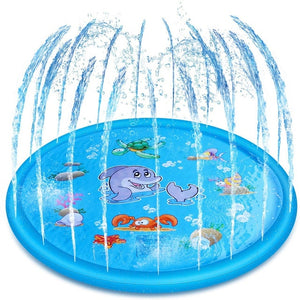 170cm Kids Inflatable Water spray pad Round Water Splash Play Pool Playing Sprinkler