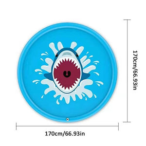 170cm Kids Inflatable Water spray pad Round Water Splash Play Pool Playing Sprinkler