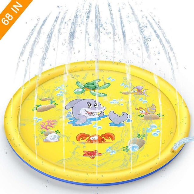 170cm Kids Inflatable Water spray pad Round Water Splash Play Pool Playing Sprinkler