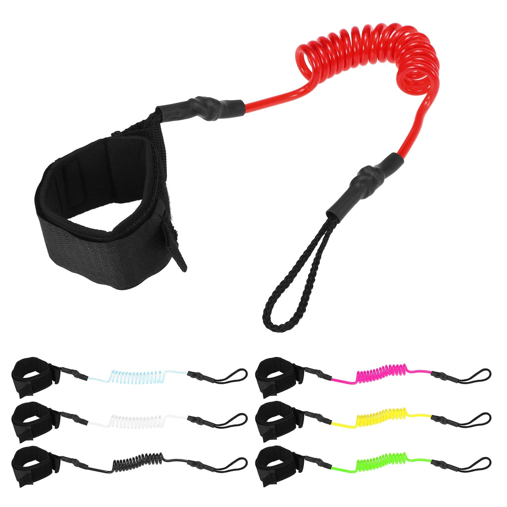 Surf Sup 4 Feet Ankle Leash Surfing Elastic Coiled Stand