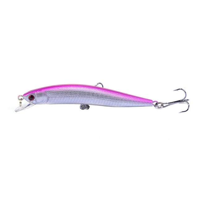 Fishing Bait 3D Eye 10cm/8.2g Minnow Crankbait Wobblers Perch Artificial Bait Pike Carp Bait Swim
