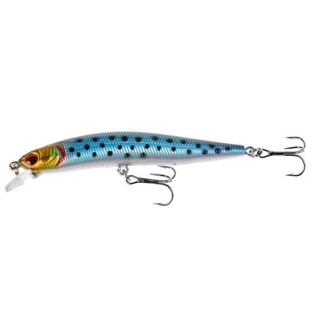 Fishing Bait 3D Eye 10cm/8.2g Minnow Crankbait Wobblers Perch Artificial Bait Pike Carp Bait Swim