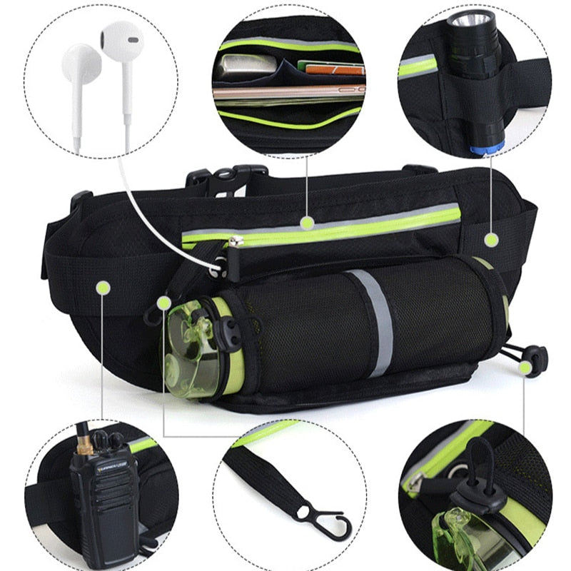 Running Bag Marathon Sport Climbing Hiking Racing Pouch Gym Fitness accessories Waist Belt Bag Hip Waist Pack Water Bottle Bolsa