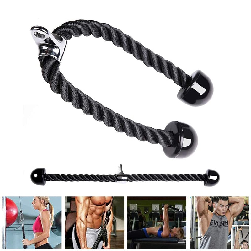 Tibia triceps rope sets fitness accessories cable puller heavy-duty coated nylon ropes easy to grip & non-slip fitness Equipment