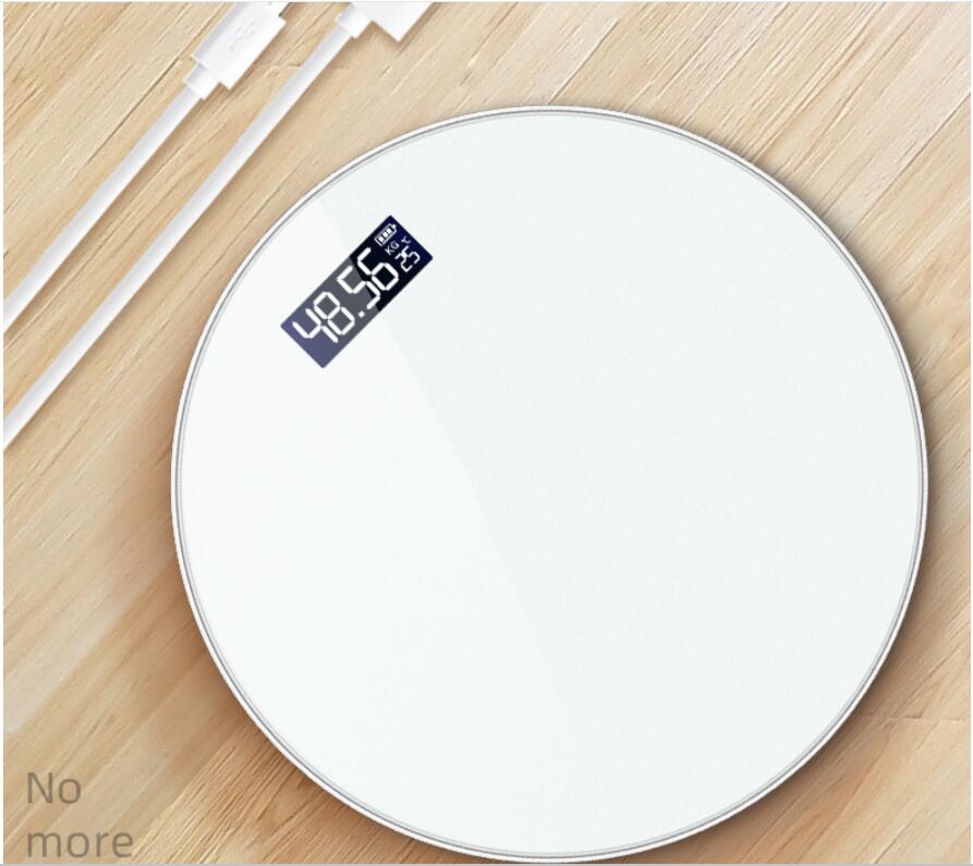 Round Body Index Electronic Smart Weighing Scales Bathroom Body Scale Digital Human Weight White Mi Scales Floor Lcd Display