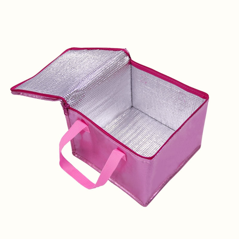 4 "6" 8 "12"Pink Color PortableBags Thick Aluminum Foil Picnic Lunch Box