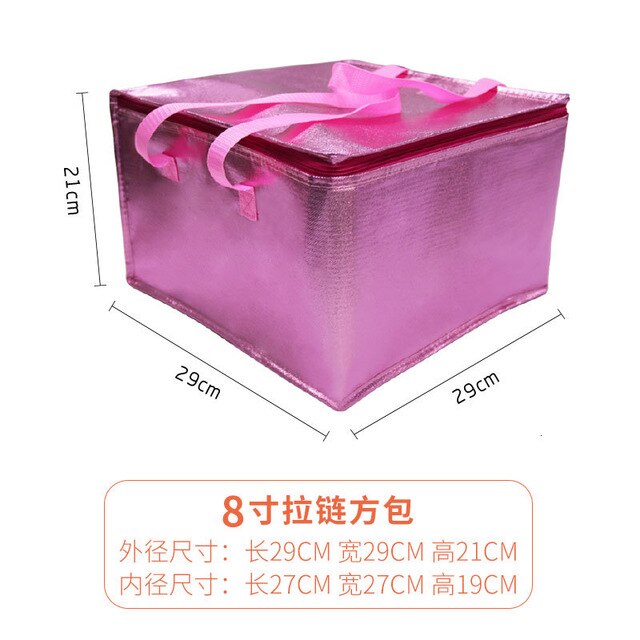 4 "6" 8 "12"Pink Color PortableBags Thick Aluminum Foil Picnic Lunch Box