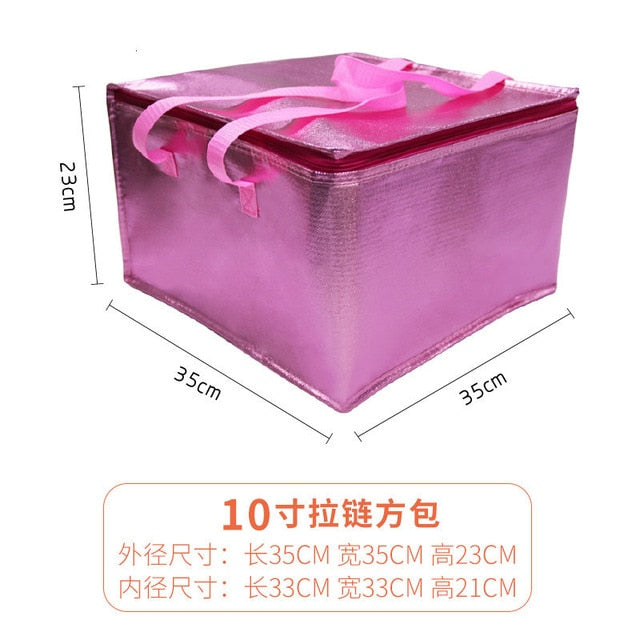 4 "6" 8 "12"Pink Color PortableBags Thick Aluminum Foil Picnic Lunch Box