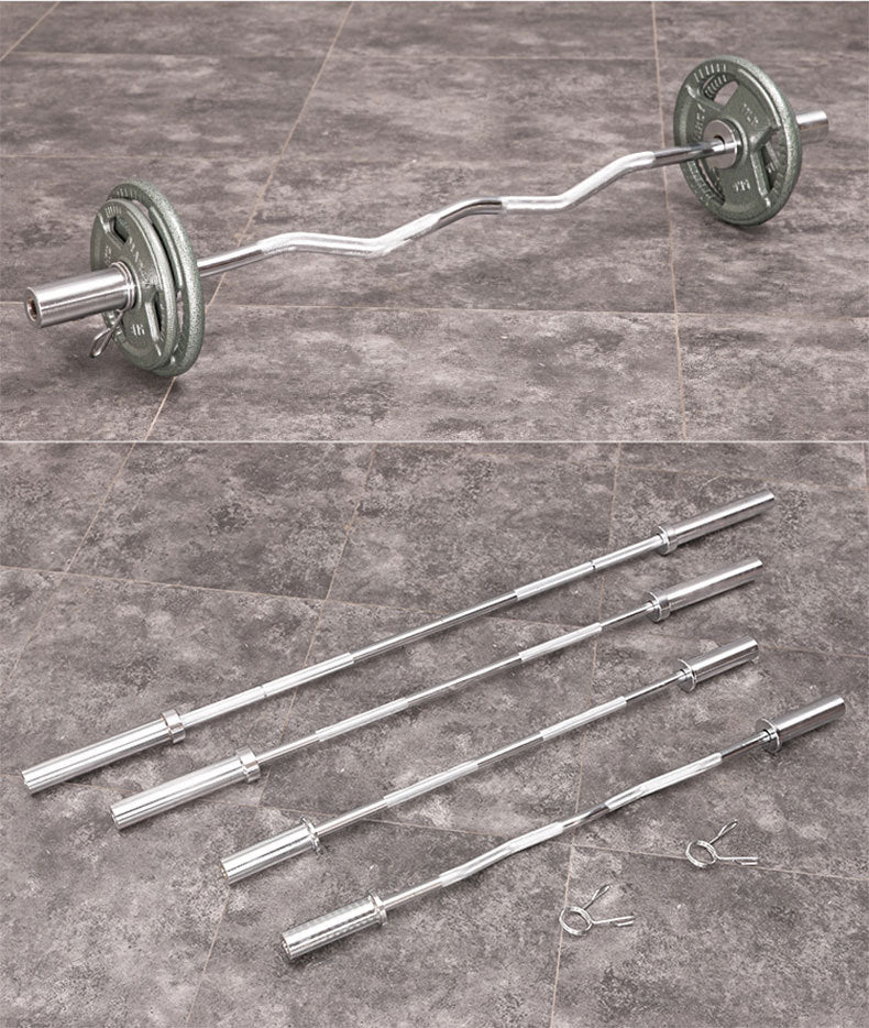 straight and curved barbell pole big hole fitness equipment