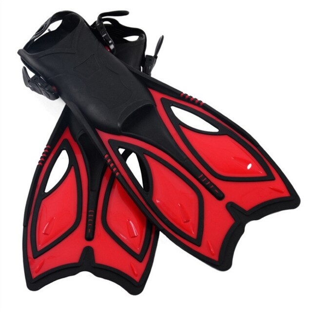 1pair Adjustable Strap Long Flippers Training Adult Kid Silicone Water Sport Diving Fin Swimming Outdoor Snorkeling Underwater