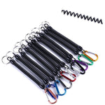 Portable Anti-lost Rope fishing lure bait Fishing gear Take-up cord Fishing gadgets Spring rope Metal buckle Fishing Tools
