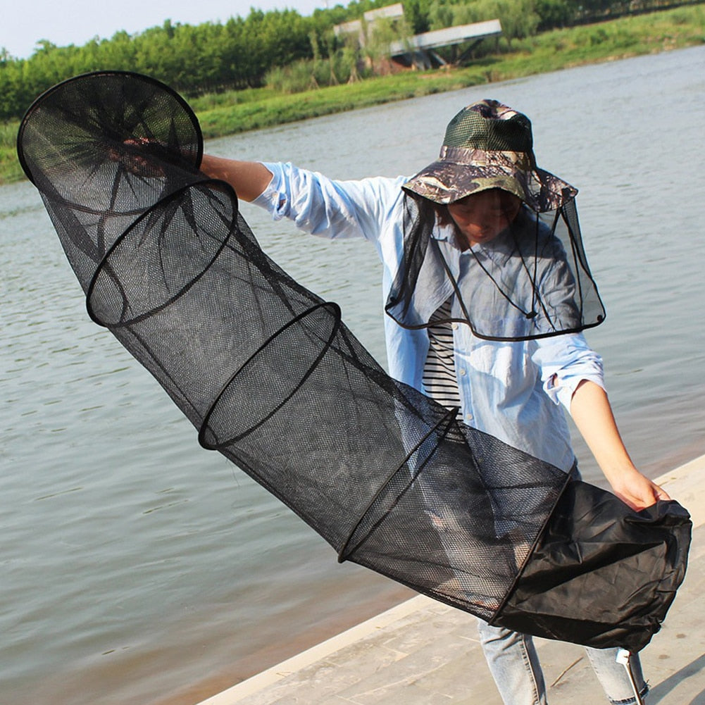 1.5m 5 Layers Cage Collapsible Creel Care Fishing