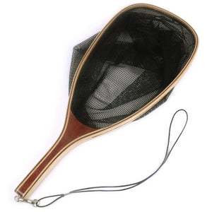 Fly Fishing Net Catch And Release Holder Basket Spoon Net Fishingtools