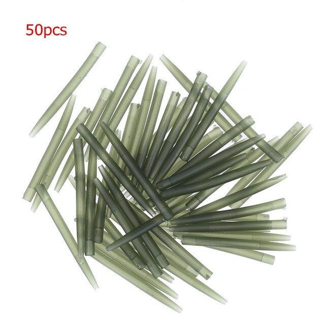 100pcs Terminal Anti Tangle Sleeves Connect with Hooks Carp Fishing Accessories Carp Fishing Rubber Anti Tangle Sleeves fishBait