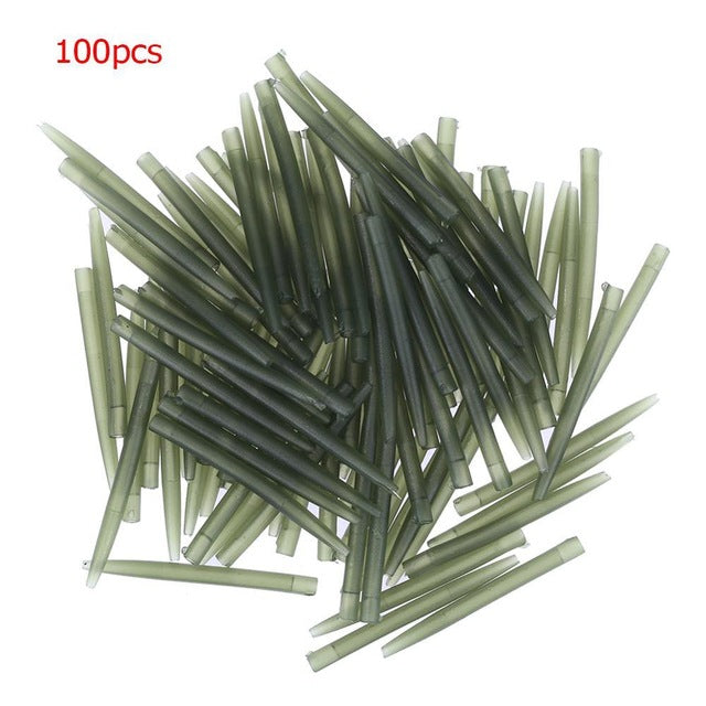 100pcs Terminal Anti Tangle Sleeves Connect with Hooks Carp Fishing Accessories Carp Fishing Rubber Anti Tangle Sleeves fishBait