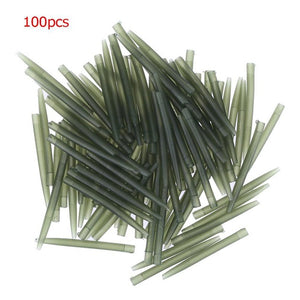 100pcs Terminal Anti Tangle Sleeves Connect with Hooks Carp Fishing Accessories Carp Fishing Rubber Anti Tangle Sleeves fishBait