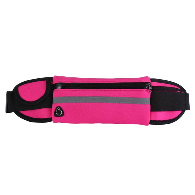 Elastic Running Waist Bag Waterproof Mobile Phone Jogging Belt Bag 4 Colors Running Sport Accessories