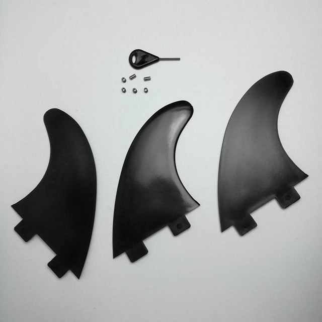 Fcs Surfboard Fins Surf Fin Surfing Fins Medium Size Thrusters With Accessories Leash Plug Fin Plugs Screw & Key (3pcs)