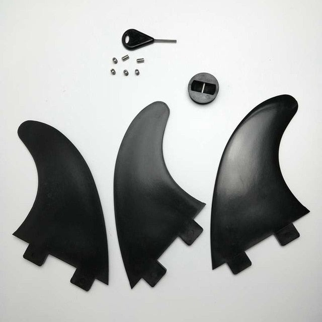 Fcs Surfboard Fins Surf Fin Surfing Fins Medium Size Thrusters With Accessories Leash Plug Fin Plugs Screw & Key (3pcs)