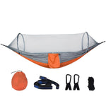 Portable Outdoor Camping Hammock with Mosquito Net Parachute Fabric Tent Backpacking Travel Survival Hunting Sleeping Bed hot
